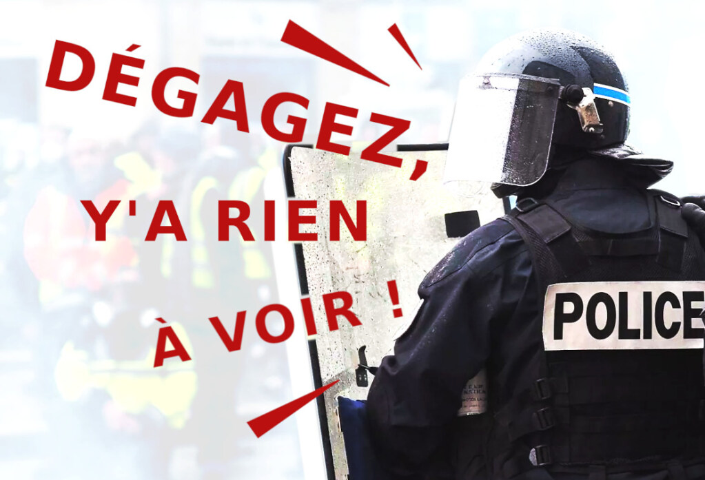 Dégagez, y'a rien a voir! Projet de timbre postale contre la violence policière